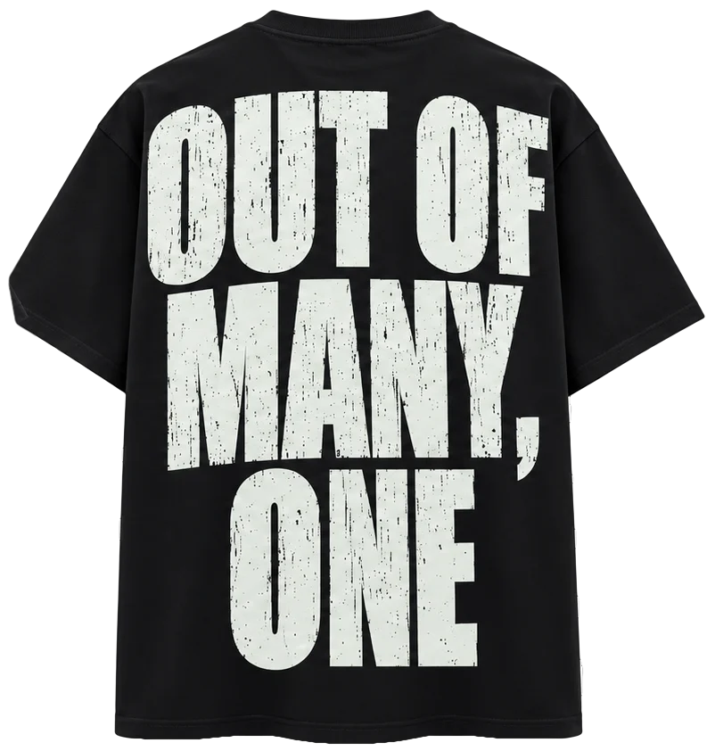 Out of Many Negro, espalda
